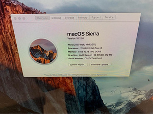 iMac12.1 / Core i5 / Память 8 ГБ