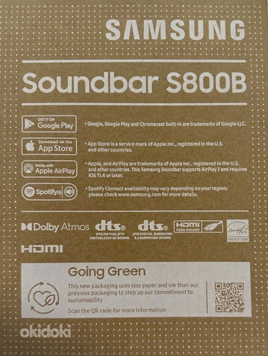 Саундбар Samsung Dolby Atmos HW-S800B (фото #3)