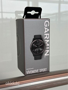 Гибридные смарт-часы Garmin Vivomove Sport, черный. Новые!
