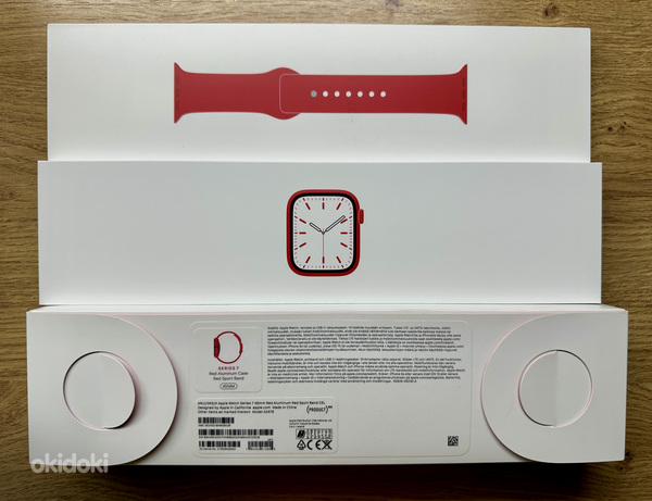 Apple Watch Series 7 45 мм LTE Alu Green/ Product Red новые! (фото #2)