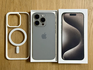 Apple iPhone 15 Natural Titanium 128GB uueväärne, aku 100% (1 foto / 9)