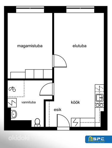 Продажа квартиры, 2 комнаты - Mustakivi tee 25, Ласнамяэ, Таллинн, Эстония (фото #15)