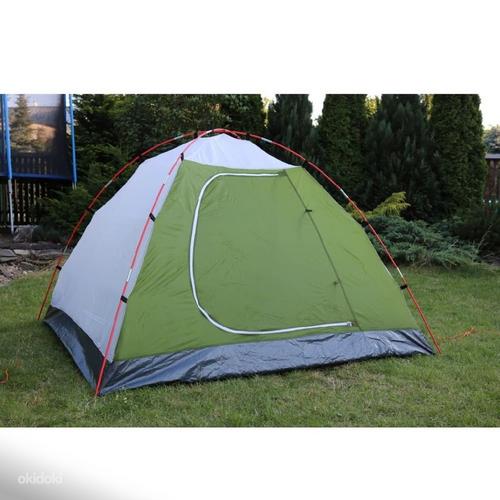 Палатка Stella3, погодоустойчивая, зеленая / оранжевая, NEW! (фото #5)