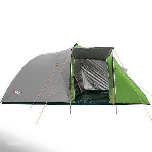 Палатка Stella3, всепогодная, серая/зеленая (фото #1)