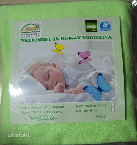 Veekindlad, hingavad kummiga voodilinad 60*120 cm