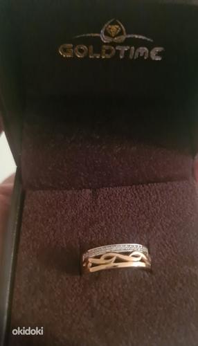 Новое золотое кольцо размер 16,5, в коробке (фото #2)