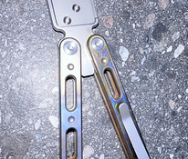 Butterfly knife/titanium handles