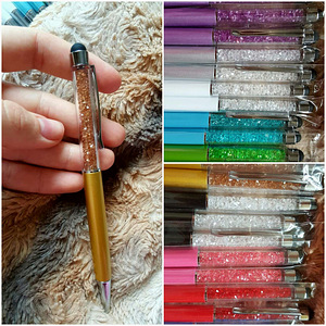 Шариковые ручки с кристалликами