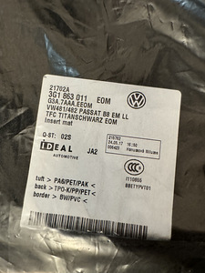 Новые VW Passat B8 оригинальные текстильные коврики (перед и (2 фото из 2)