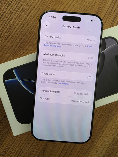 iPhone 16 Pro 128GB Black 92%