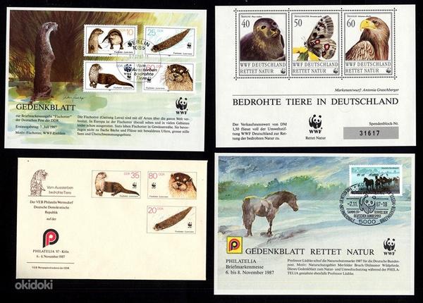 ГДР / ФРГ 1987 памятный блок марок 25 лет WWF (RAR) (фото #1)