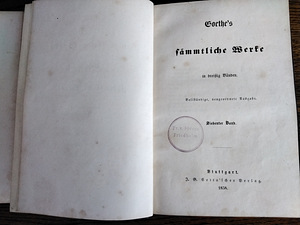 Kogus Goethe teoseid 30 köites 1857 (4 foto / 4)