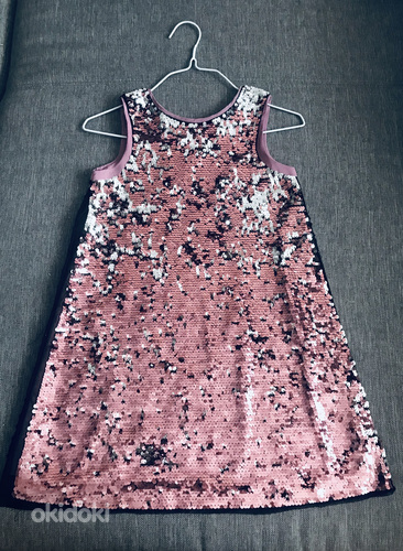 Праздничное платье с блёстками s.128-134 (фото #1)