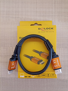 НОВЫЙ DELOCK HDMI кабель0.5m,UltraHighSpeed,8K@60Hz,4K@240Hz (3 фото из 4)