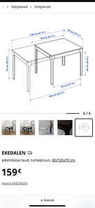 Ikea Ekedalen pikendatav laud (2 foto / 3)