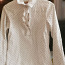 Праздничная белая блузка для девочек размеров 122 и 134 (фото #2)