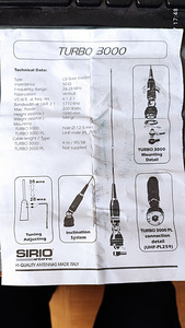 Antenn 27 MHz SIRIO TURBO 3000 (2 foto / 3)