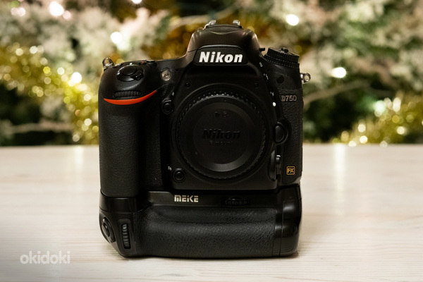 Nikon D750 body + подставка для аккумулятора Meike MK-D750 PRO (фото #1)