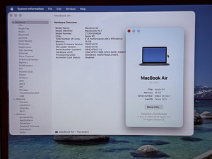 Apple Macbook Air 13 M1 16GB/1TB Space Gray ENG/RUS aku 95% (9 foto / 10)