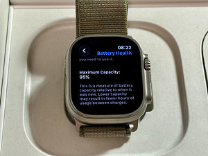 Apple Watch Ultra 49mm Natural Titanium, nagu uus! Aku 95% (7 foto / 9)