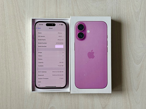 Apple iPhone 16 розовый 128GB как новый, aky 100% (6 фото из 7)
