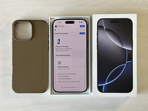 Apple iPhone 16 Pro Max Black Ti 256GB nagu uus! Aku 99% (10 foto / 10)