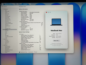 Apple Macbook Neo 13 8/512GB Indigo SWE как новый! Аккумулятор 100% (4 фото из 7)