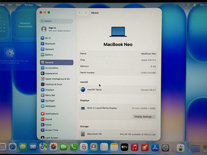 Apple Macbook Neo 13 8/512GB Indigo SWE как новый! Аккумулятор 100% (5 фото из 7)