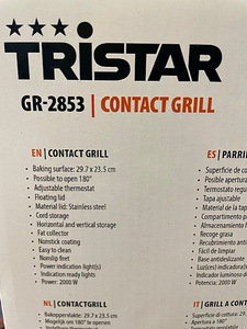 Kontaktgrill Tristar GR-2853 2000 W, uus (5 foto / 6)