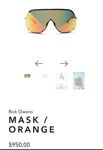 Rick owens mask päikeseprillid (1 foto / 7)
