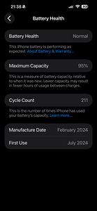 iPhone 15 Pro Max 256GB Аккумулятор 95% (5 фото из 6)