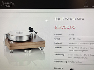 Acoustic Solid Wood MPX Turntable UUS HIND! (8 foto / 8)