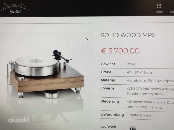 Acoustic Solid Wood MPX Turntable (foto #8)