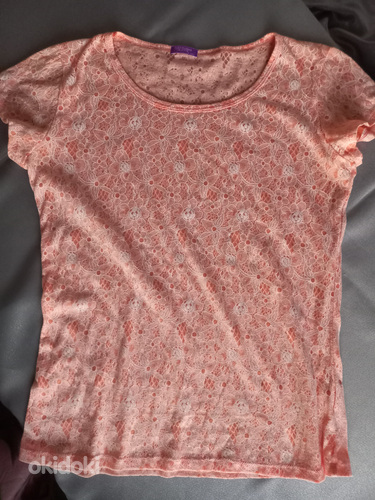Женская футболка лососево-розовая, М (фото #1)