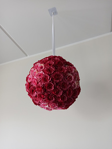 Kunstlilledest dekoratiivpall 25 cm (4 foto / 5)