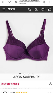 ASOS DESIGN Maternity lace padded plunge nursing bra (1 foto / 6)