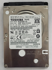 PS4 kõvaketas SATA, 6 Gbit/s -Toshiba 1GB MQ04ABF100 (1 foto / 1)