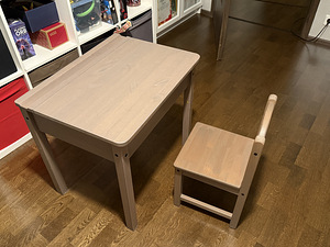 Laste kirjutuslaud sahtliga + tool Ikea Sundvik (1 foto / 2)