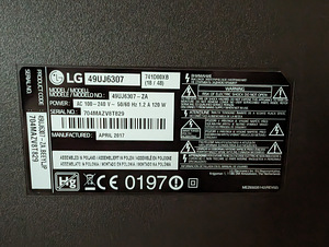49" LED LG UJ6307 tehase kaitsekiles (3 foto / 3)