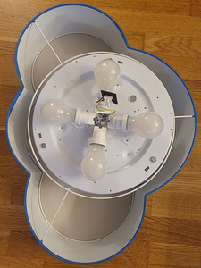 Laevalgusti / Laelamp - sinine pilveke (4 LED E27 60W pirni) (4 foto / 6)
