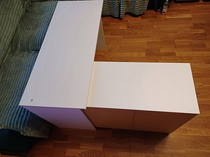 Kirjutuslaud / nurgaga laud / nurklaud (valge) (7 foto / 7)