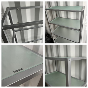 Tugev metallraamiga klaasist riiul 150x75x35 (3 foto / 3)