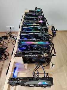 RTX 3070/3060ti x9 kaevur ETH miner mining (3 foto / 3)