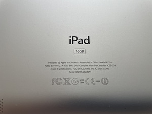 Apple iPad Gen 2 Tablet Model A1395 16GB (4 foto / 4)