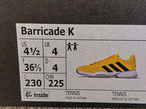 Uued Adidas Barricade Junior tennise tossud, s 36.5 (3 foto / 3)