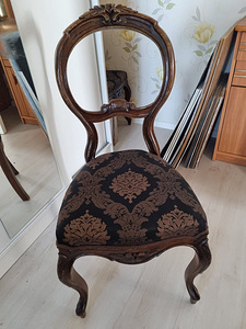 Rococo mööbel: laud, 2 tooli, diivan (9 foto / 9)
