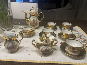 Gloria fine porcelain Tea Set 24K gold (1 foto / 3)