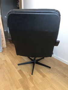 Vintage nahast tugitool (4 foto / 5)