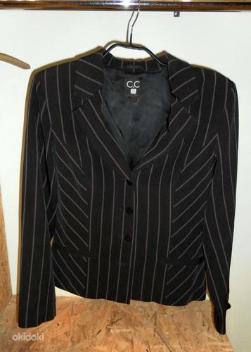 Элегантный черный костюм-пиджак и юбка-карандаш, 36-38-S-М (фото #2)