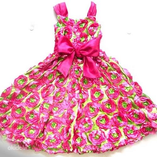 Чудное нарядное яркое 3D цветочное платье, 146-152, новое (фото #9)